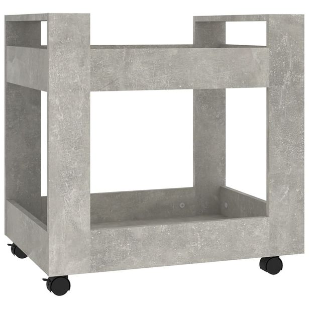 Työpöytävaunu betoninharmaa 60x45x60 cm tekninen puu (16604)