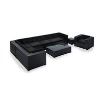 Tyynylaukku Villefranche, pehmusteiden päällissetti, musta (K0014)