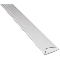 U-päätelistaprofiili Keraplast 6 mm, PC-muovia, 2100 mm