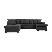 U-Sohva Scandinavian Choice Crazy Large Divaani oikea heittotyynyillä 4-istuttava musta