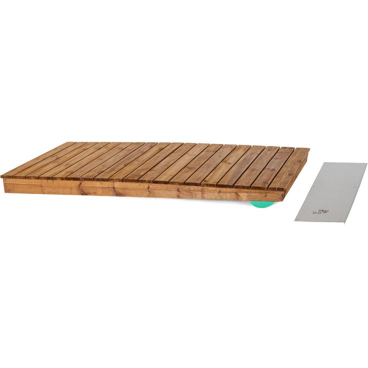 Laiturin ramppi Inora, 90x200cm, ruskea kestopuu