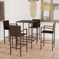 Ulkobaariryhmä polyrottinki, 5-osainen, eri värejä
