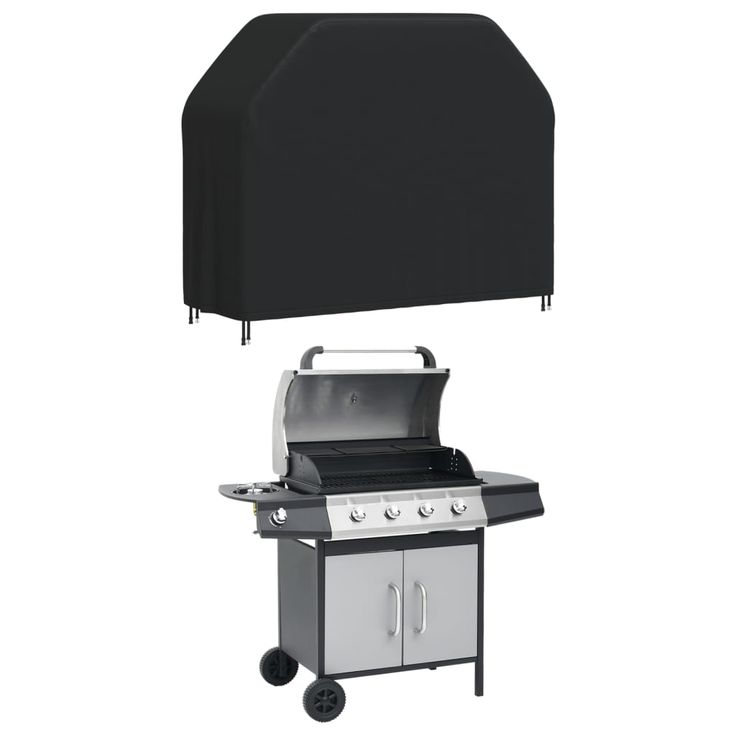 Ulkogrillin suojus 140x58x106 cm musta 420D Oxford (59676)