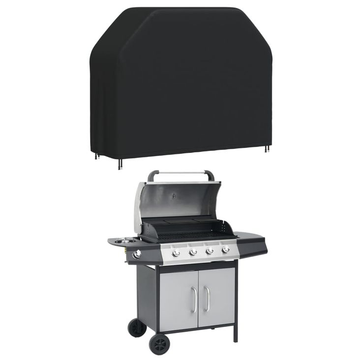 Ulkogrillin suojus 162x61x122 cm musta 420D Oxford (59678)