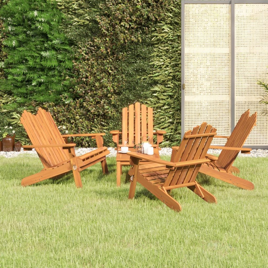 Ulkoleposarja Adirondack, akasiapuu, 5 osaa