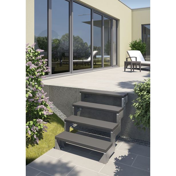 Ulkoportaat Dolle Gardentop Trimax, ilman kaidetta, antrasiitti, eri kokoja