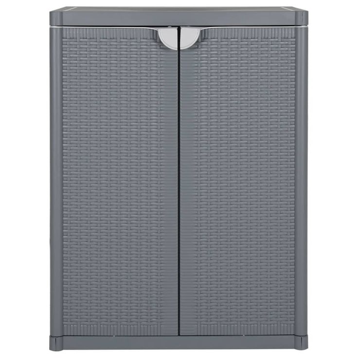 Ulkosäilytyskaappi harmaa 65x45x88 cm PP rottinki (64062)