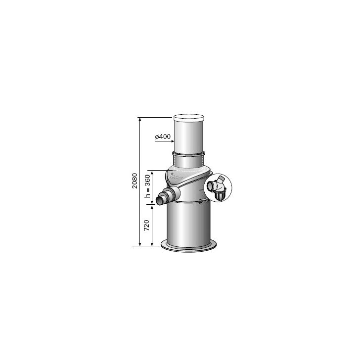 Pihakaivopaketti Uponor, 560/400 110-200 150L, rst-kannella