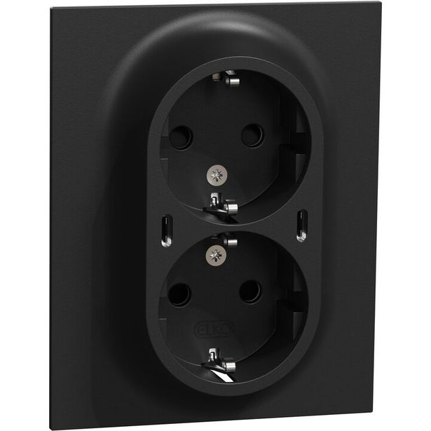 USB-pistorasia Schneider Electric ELKO One, 2-osainen + 2x USB-C, uppoasennus, peitelevyllä, IP20, 25W, PD