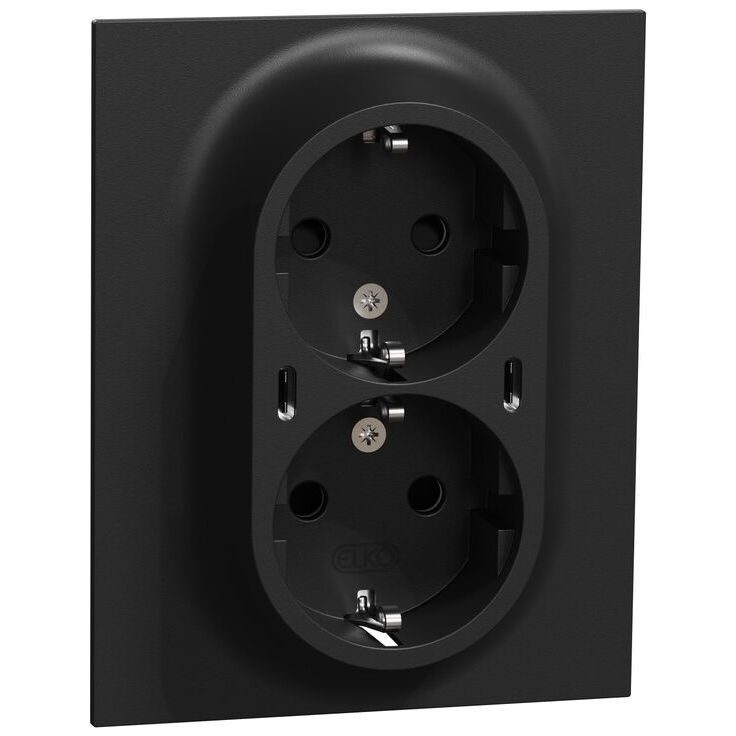 USB-pistorasia Schneider Electric ELKO One, 2-osainen + 2x USB-C, uppoasennus, peitelevyllä, IP20, 25W, PD