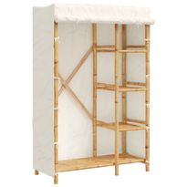 Vaatekaappi 110x45x170 cm bambu (68043)