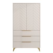 Vaatekaappi 2D3SZ XYLIX, beige (0643), Verkkokaupan poistotuote