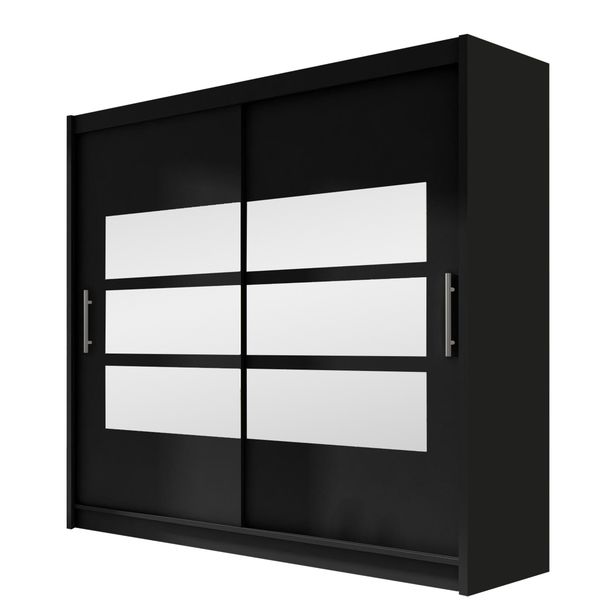 Vaatekaappi BEGA / LONDON III 180, musta (0615)