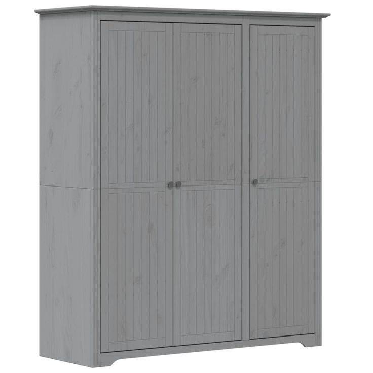 Vaatekaappi BODO harmaa 146x53,5x173 cm täysi mänty (55064)