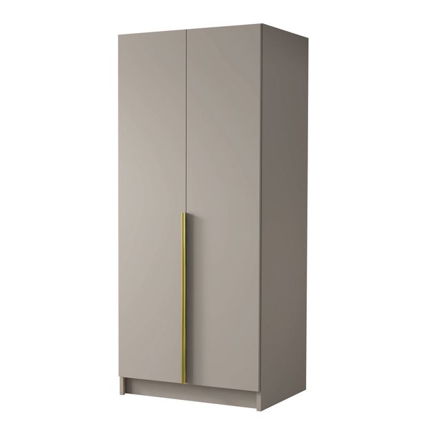Vaatekaappi BONO I, harmaa/kulta (2034)