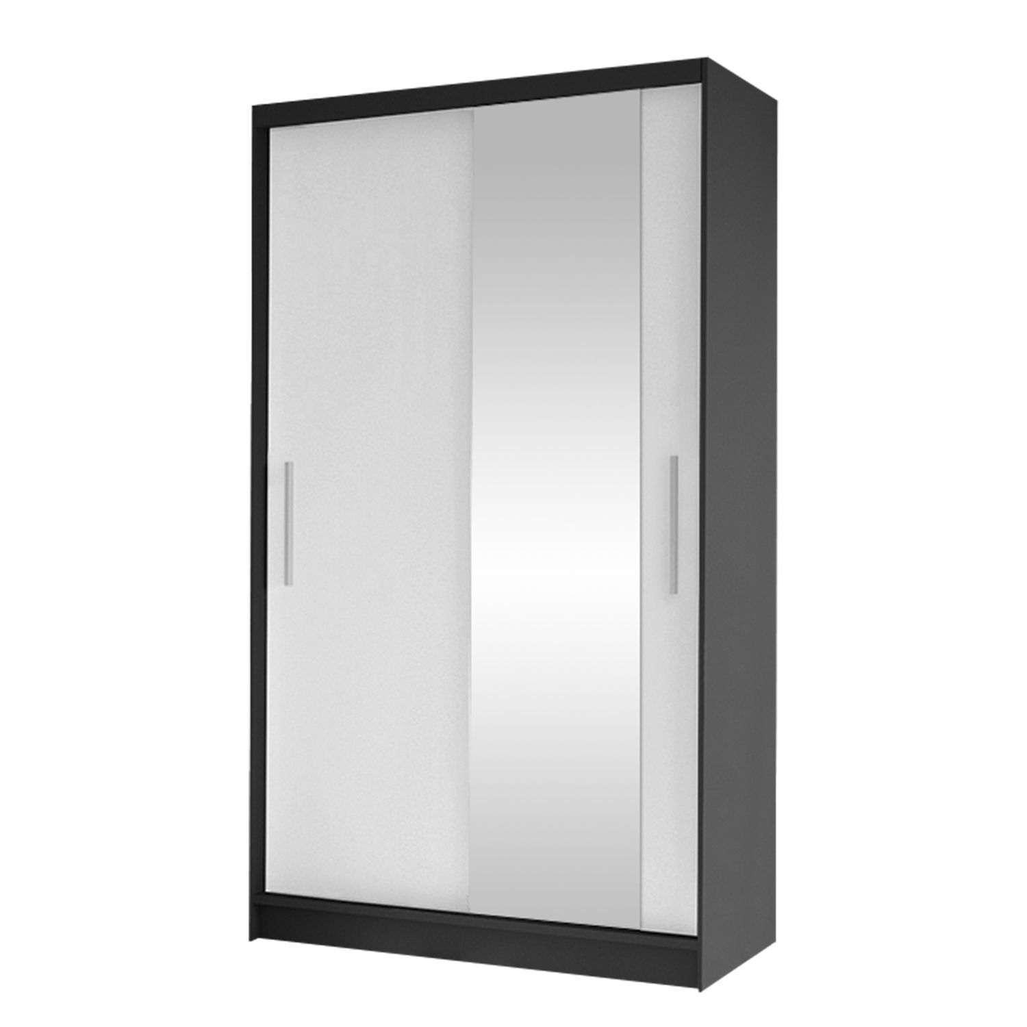 Vaatekaappi COSTA VI, musta/valkoinen (7489)