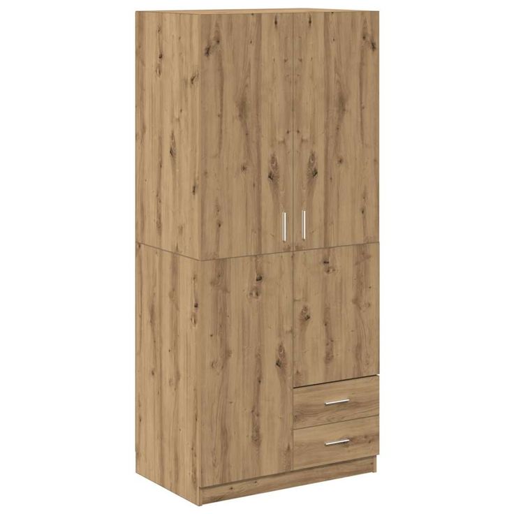 Vaatekaappi käsityöläinen tammi 80x52x180 cm lastulevy (55887)