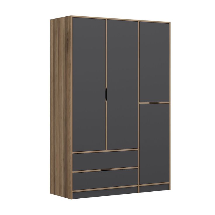 Vaatekaappi Linento Furniture Elina 8163, antrasiitti