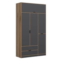 Vaatekaappi Linento Furniture Elina 8907, antrasiitti