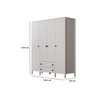 Vaatekaappi Linento Furniture FRN-10013-1, valkoinen
