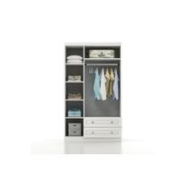 Vaatekaappi Linento Furniture Inci 1803, valkoinen