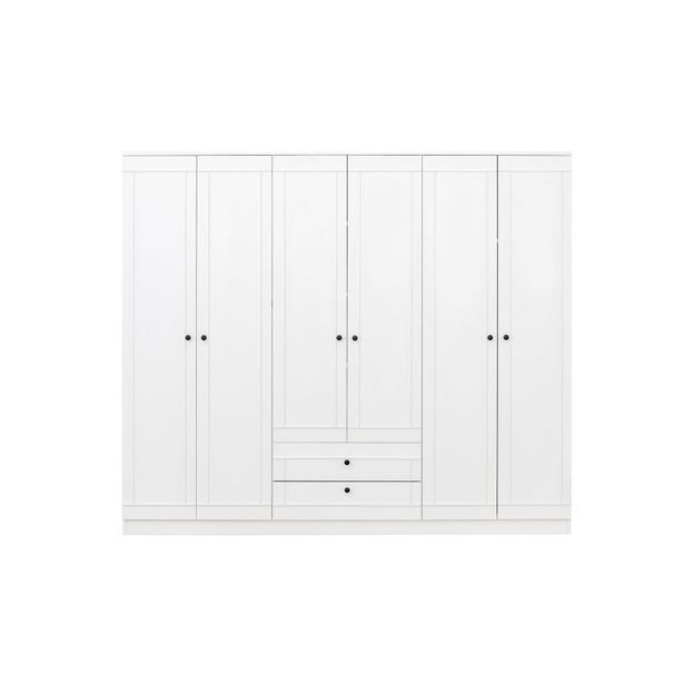 Vaatekaappi Linento Furniture Lia 62 210, valkoinen