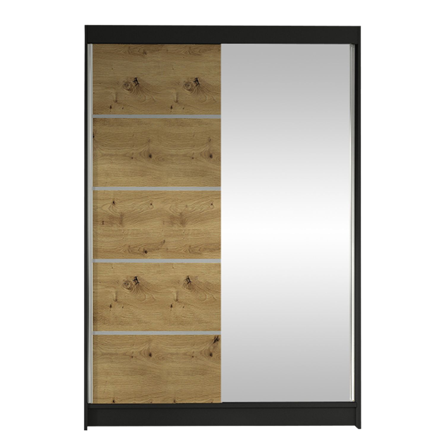 Vaatekaappi LINO III, musta/beige (1739)