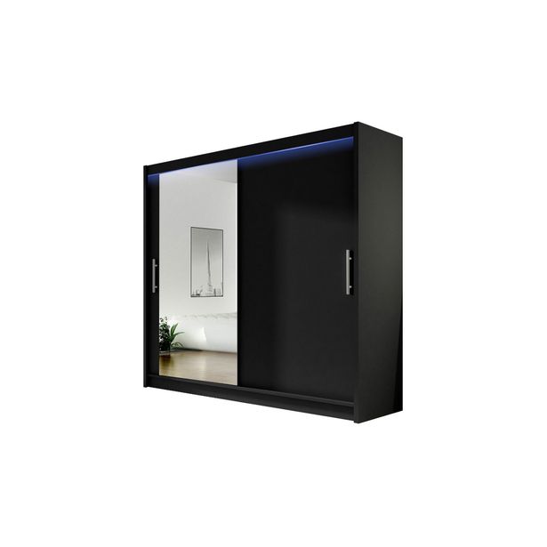 Vaatekaappi London, 180x57x215cm, valkoinen (91527)