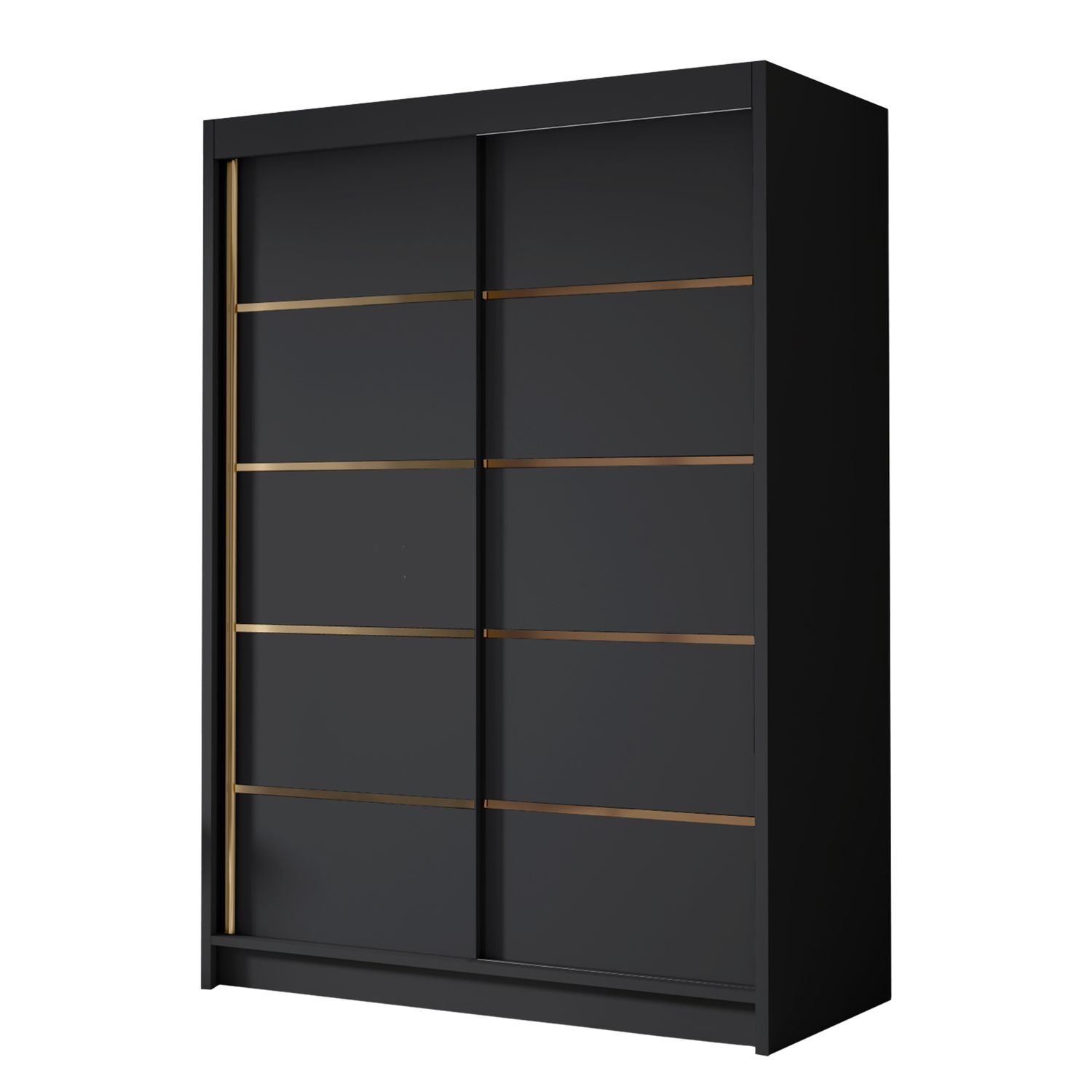 Vaatekaappi LUNGO 120 IV, musta (1596)