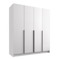 Vaatekaappi SANTI I, valkoinen/musta (2348), Verkkokaupan poistotuote