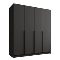 Vaatekaappi SANTI I, musta/musta (2362), Verkkokaupan poistotuote