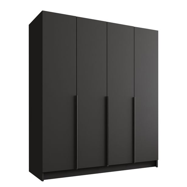 Vaatekaappi SANTI I, musta/musta (2362)