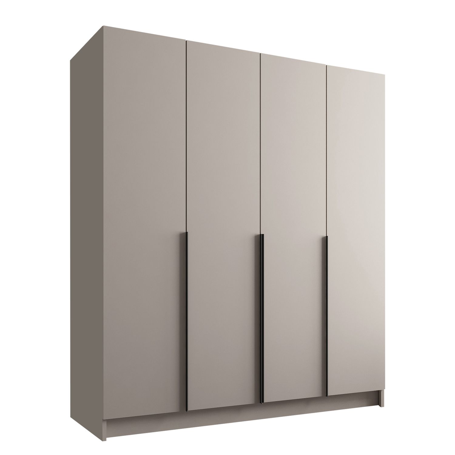 Vaatekaappi SANTI I, harmaa/musta (2386)