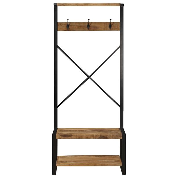 Vaateteline 80x40x190 cm Massiivipuuta mango (15961)