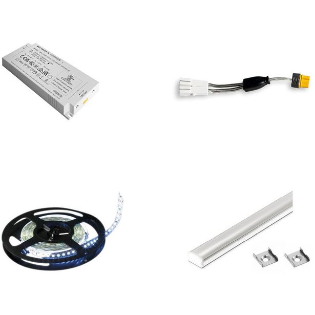 LED-profiilivalaisinsarja Savo Tudo 2500mm 4000K valkoinen