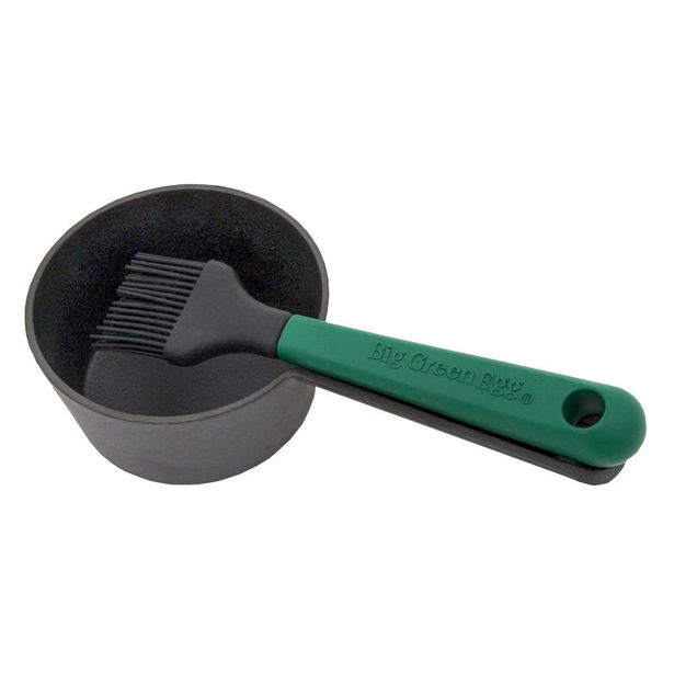 Valurautainen kastikepata silikoniharjalla Big Green Egg