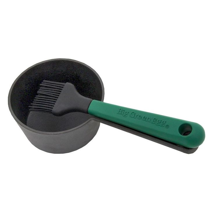 Valurautainen kastikepata silikoniharjalla Big Green Egg