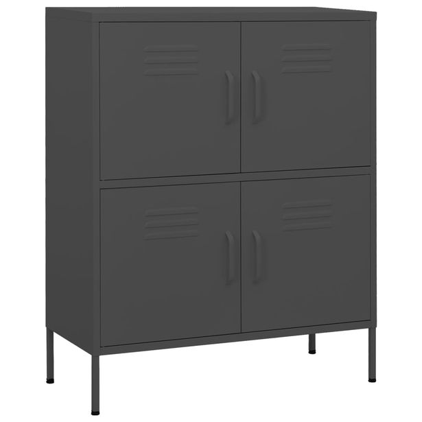 Varastokaappi antrasiitti 80x35x101,5 cm teräs (36141)