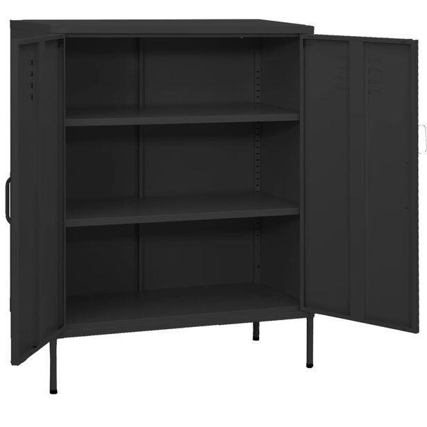 Varastokaappi antrasiitti 80x35x101,5 cm teräs (36168)