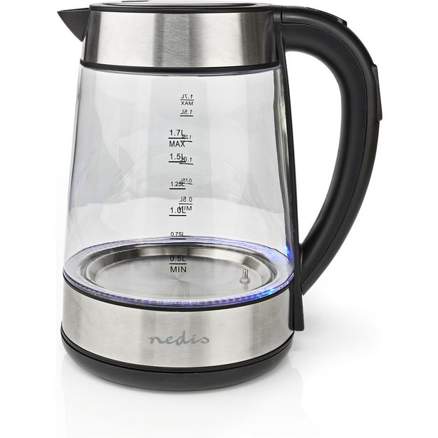 Vedenkeitin Nedis KAWK320EGS, 1.7l, lasi