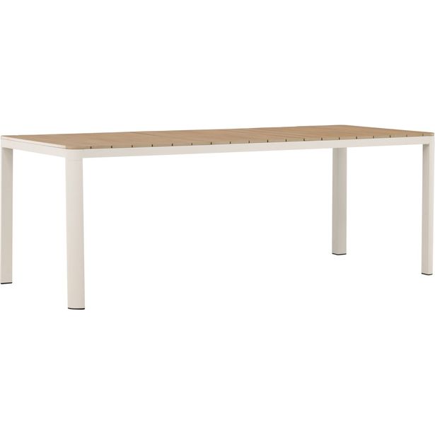 Ruokapöytä Venture Home Etna, 210x90cm, beige/puu