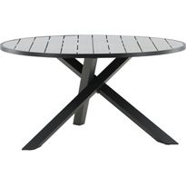 Ruokapöytä Venture Home Parma, ø140cm, tummanharmaa