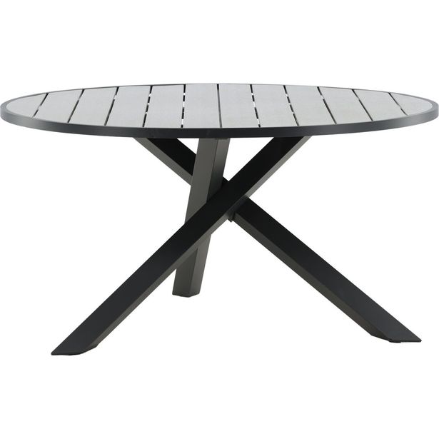 Ruokapöytä Venture Home Parma, ø140cm, tummanharmaa