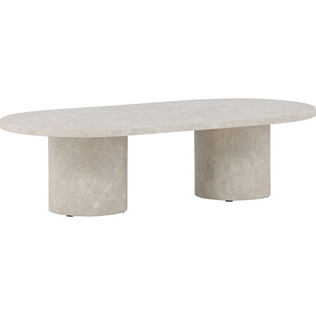 Sohvapöytä Venture Home Narvik, 120x60cm, beige/marmori