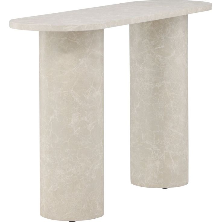 Sivupöytä Venture Home Narvik, 130x40cm, beige/marmori