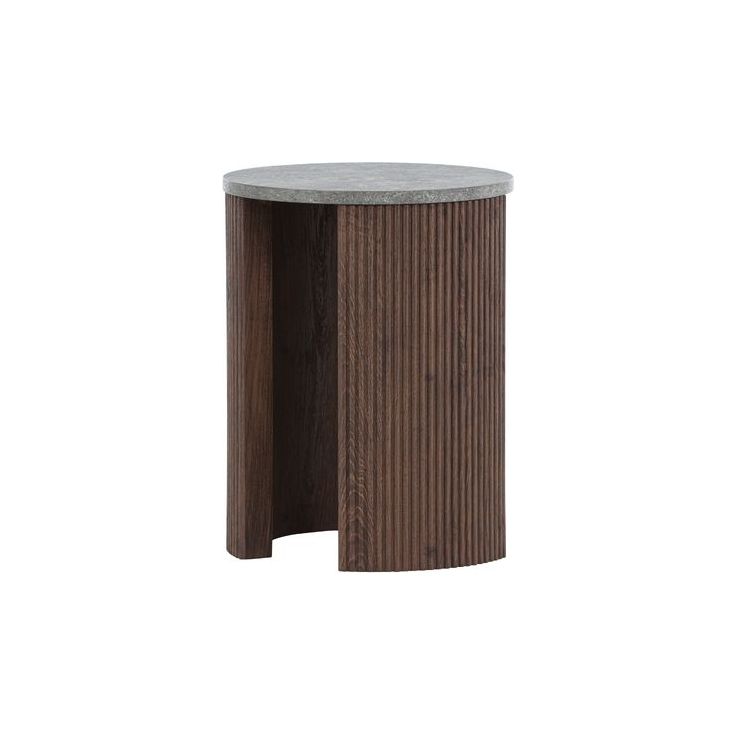 Sivupöytä Venture Home Bristol, ø40cm, mocca/marmori