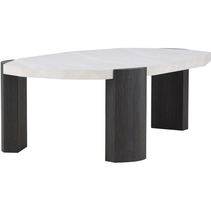 Sohvapöytä Venture Home Kres, 125x70.5cm, musta/kivi