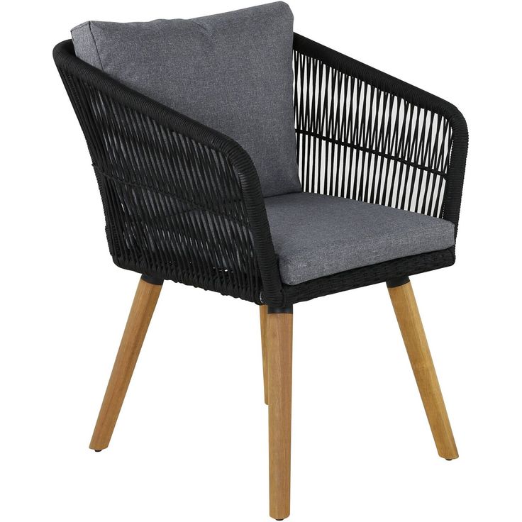 Ruokapöydän tuoli Venture Home Chania, musta/akaasia