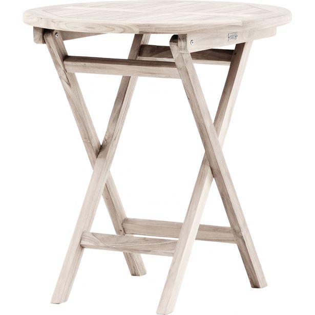 Parvekepöytä Venture Home Kenya, ø70cm, vaalea puu