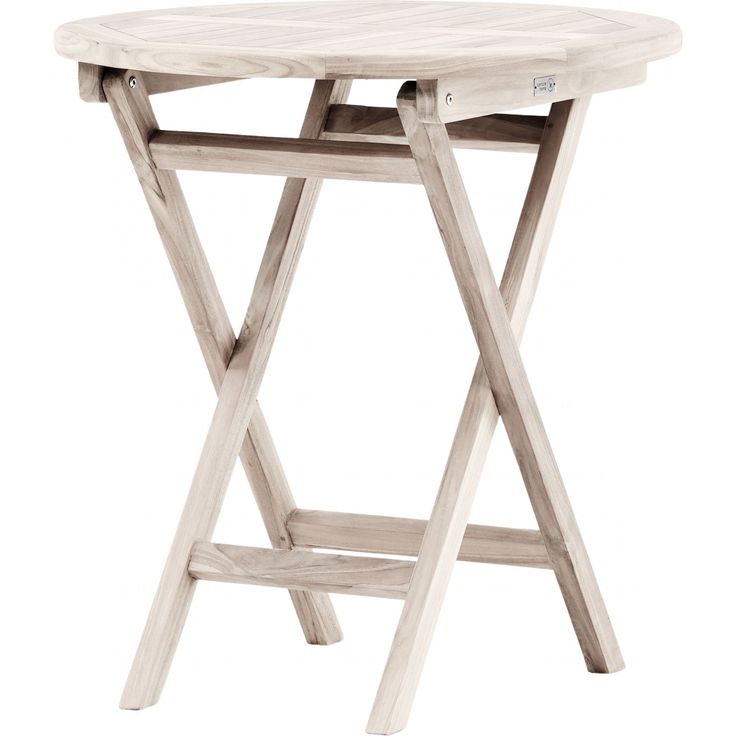 Parvekepöytä Venture Home Kenya, ø70cm, vaalea puu